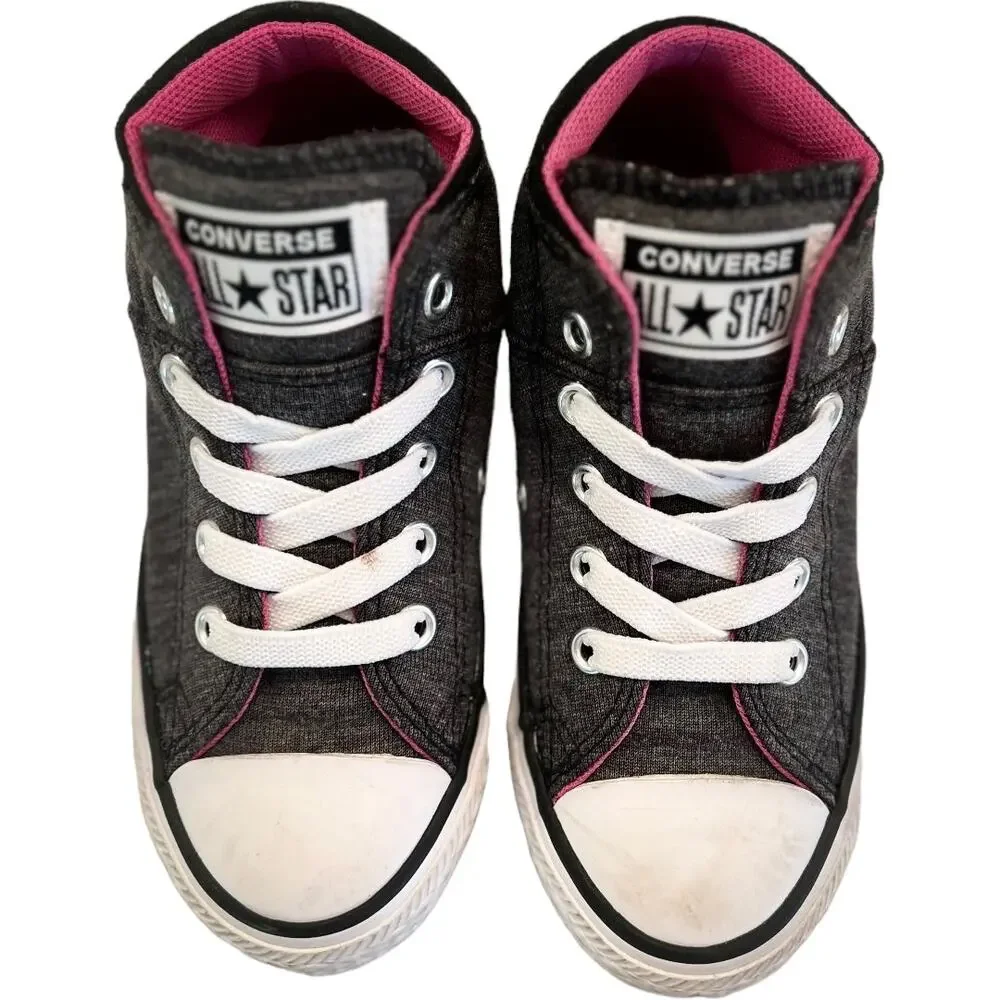 Converse Chuck Taylor All Star Madison Mid Top Grey/ Pink Sneaker Girls US 10.5
